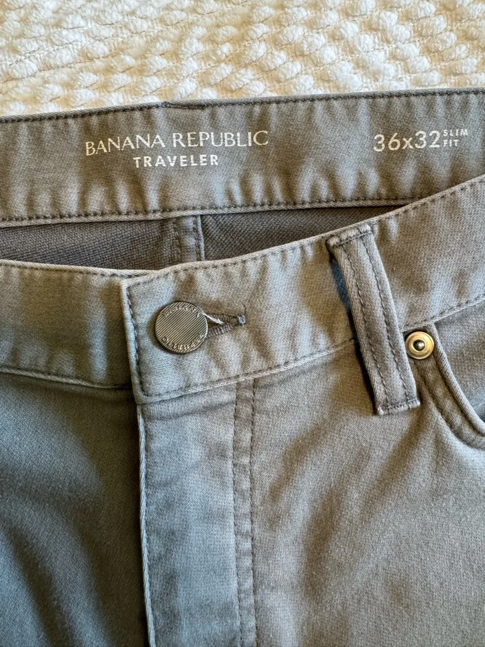 Banana Republic Men's Gray Traveler Slim Pants